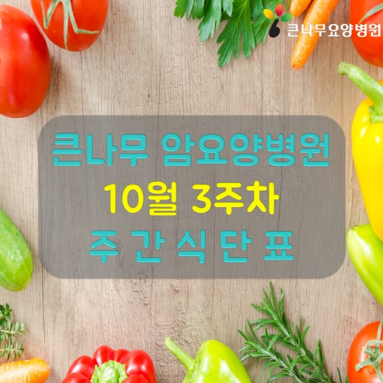 2025년 10월 3주차 주간 식단표