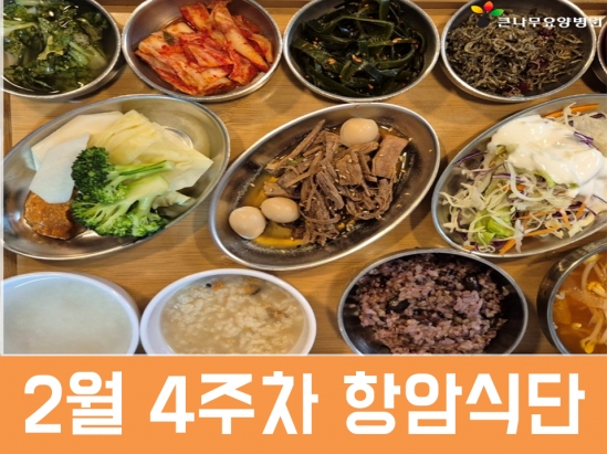 2026년 2월 4주차 항암식단