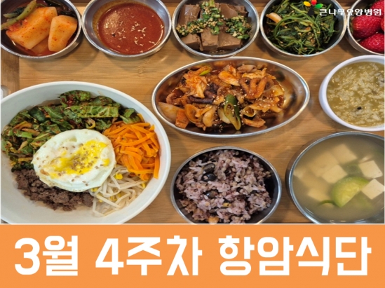 2026년 3월 4주차 항암식단